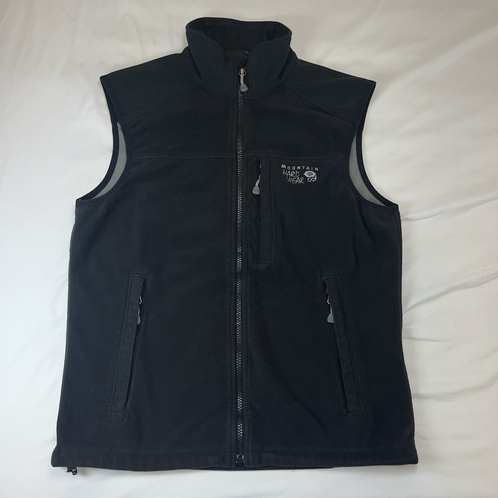 Mountain Hardware Lightweight Fleece Vest Men's Medium Black Full Zip Pockets